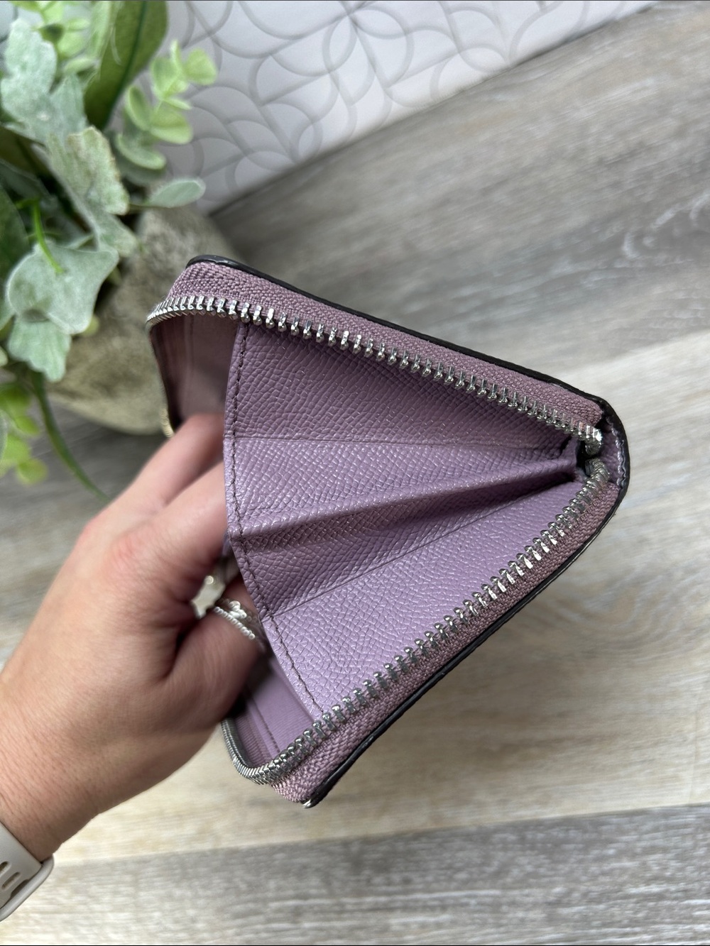 Coach Pink Leather Zip Wallet - Picture 9 of 9